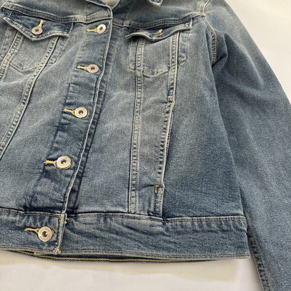 Denizen from Levi's Women's Denim Jean Jacket Small Classic Medium Wash Trucker - Picture 4 of 10